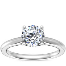 NEW Leaf Solitaire Plus Diamond Engagement Ring in Platinum